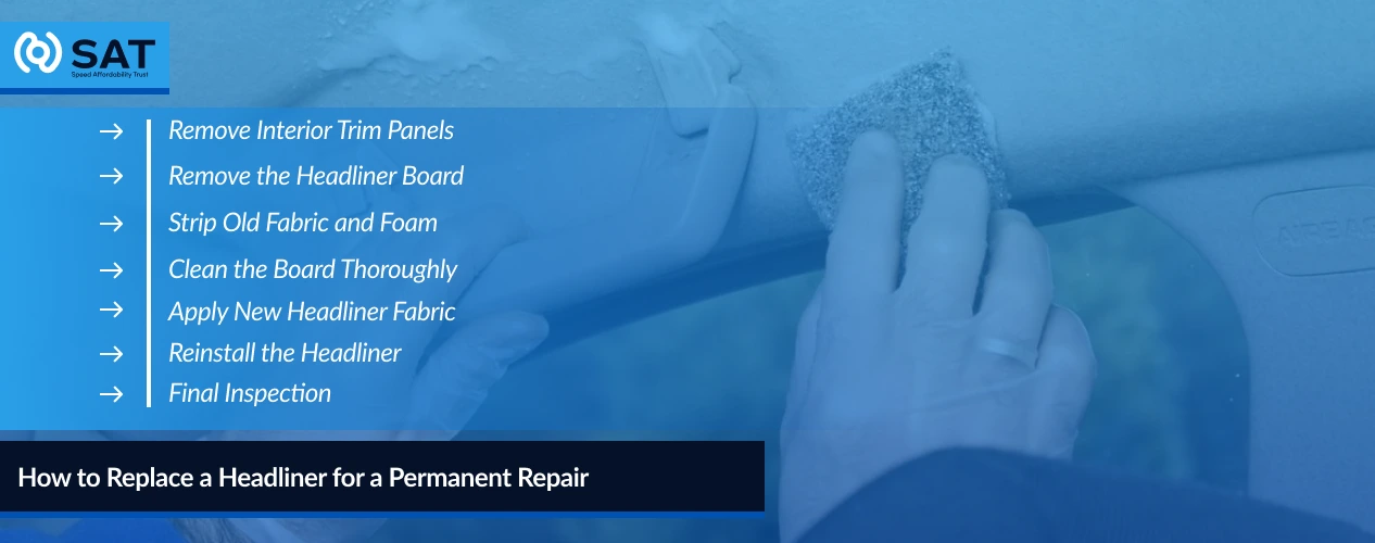 How to Replace a Headliner for a Permanent Repair